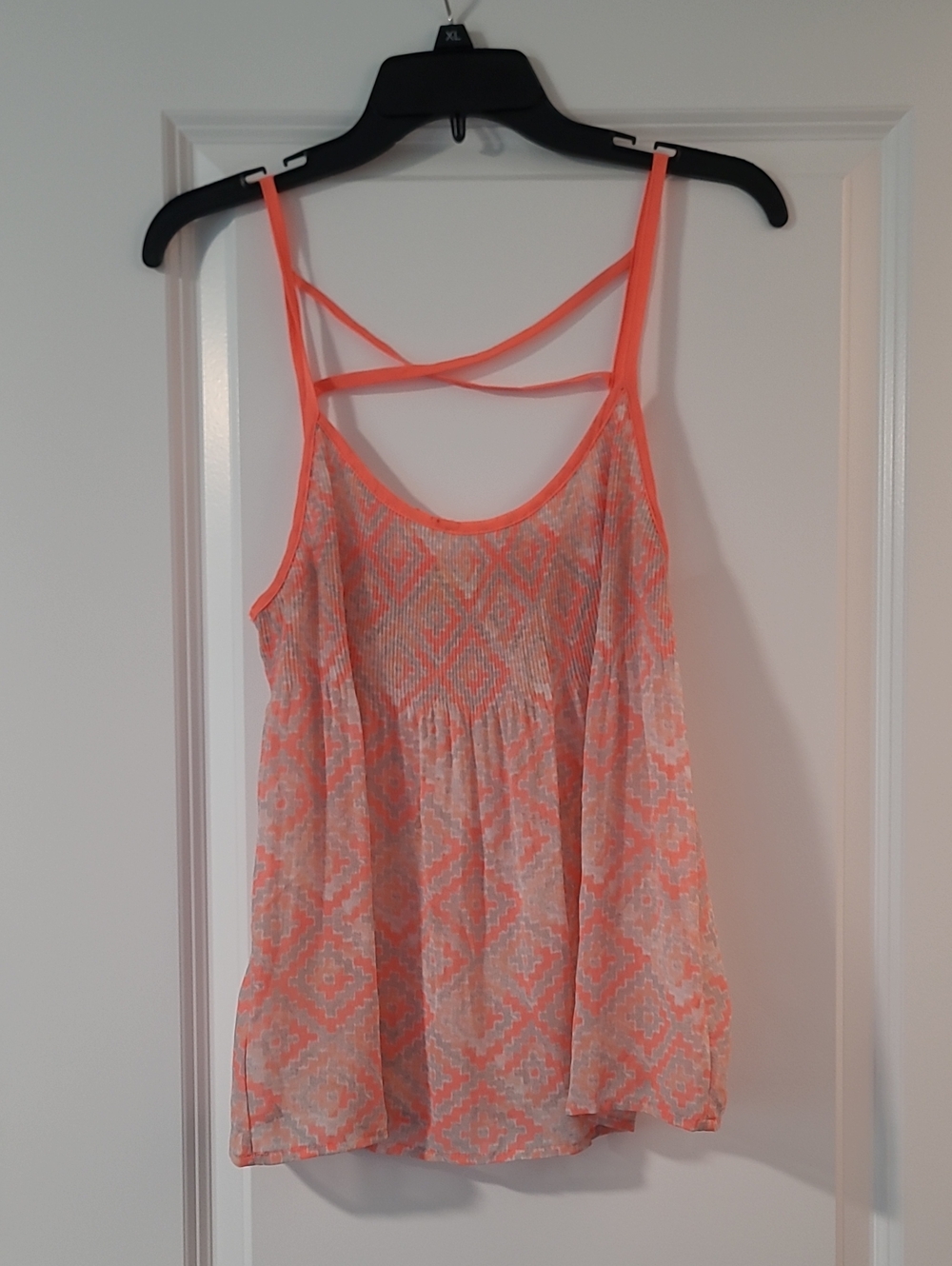 PAIR Vintage Vera Wang Neon Patterned Strappy Camisoles